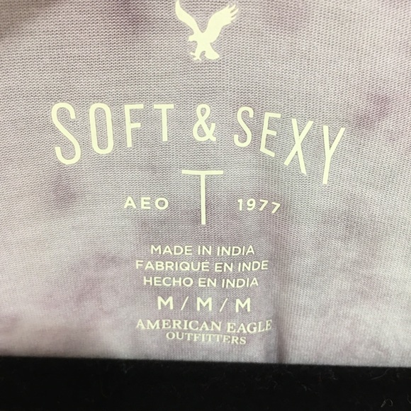 AMERICAN EAGLE tie dye soft & sexy long sleeve R4 - Picture 3 of 5